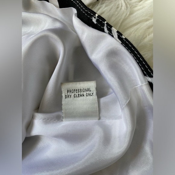 CACHE Black/ White Floral Print Jacket Blazer Sz 6-Sm/Md - Picture 7 of 7